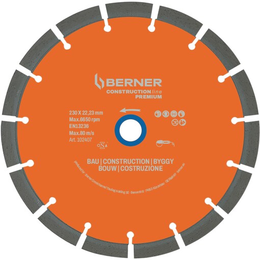 Disque diamant universel S13 Construction, alésage 22,2mm