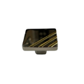 Bouton de meuble bicolore carré