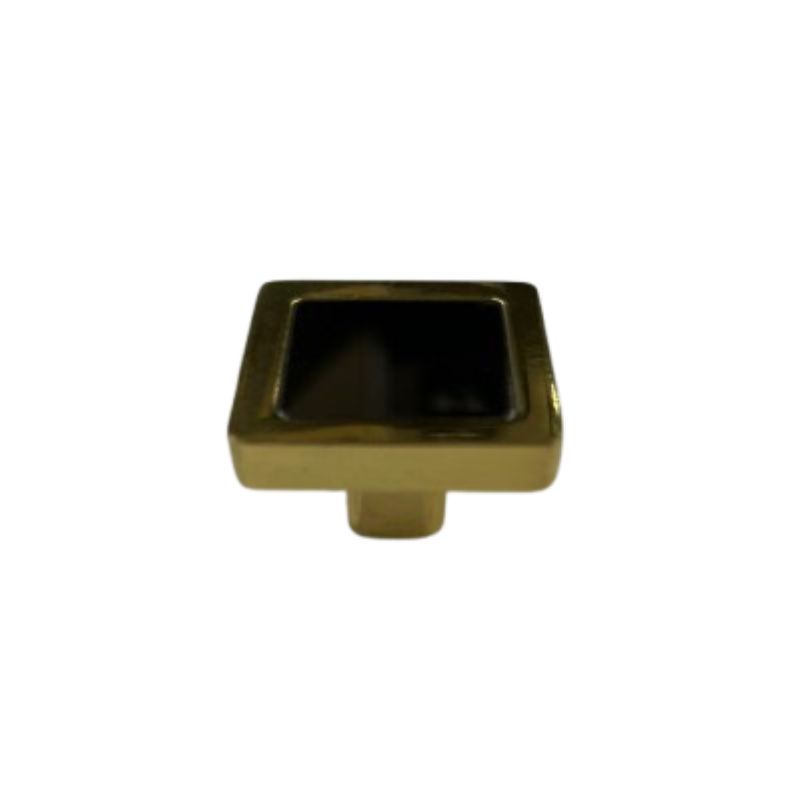 Bouton de meuble bicolore carré