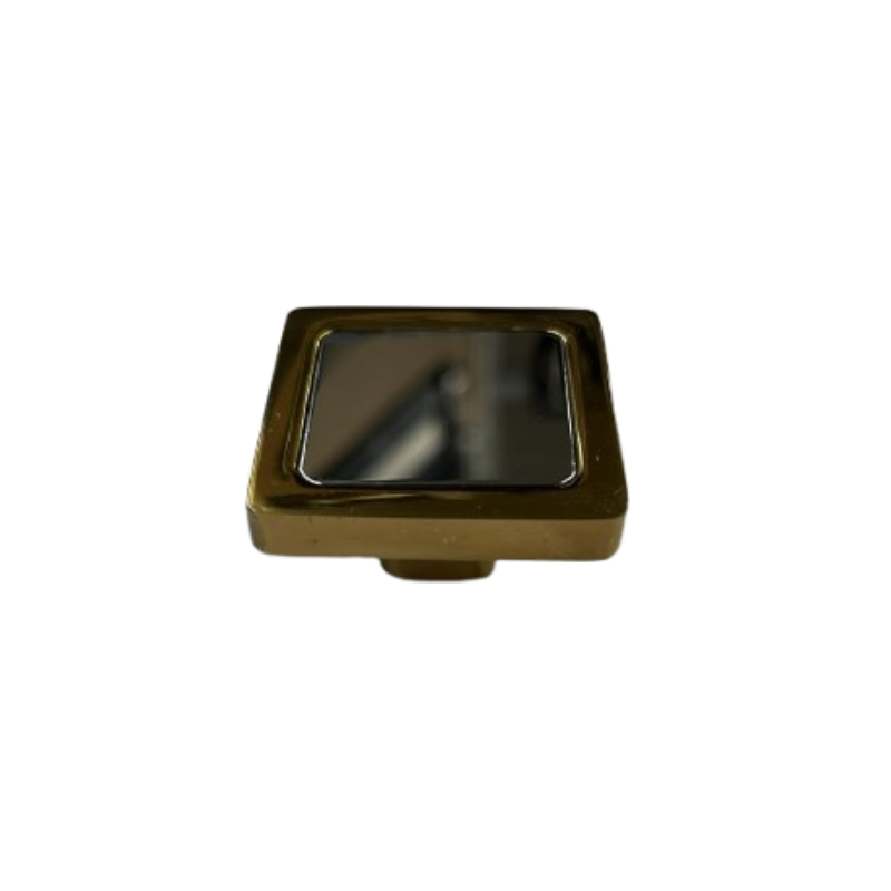 Bouton de meuble bicolore carré