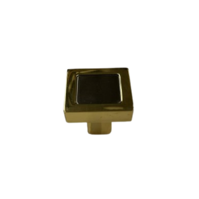 Bouton de meuble bicolore carré